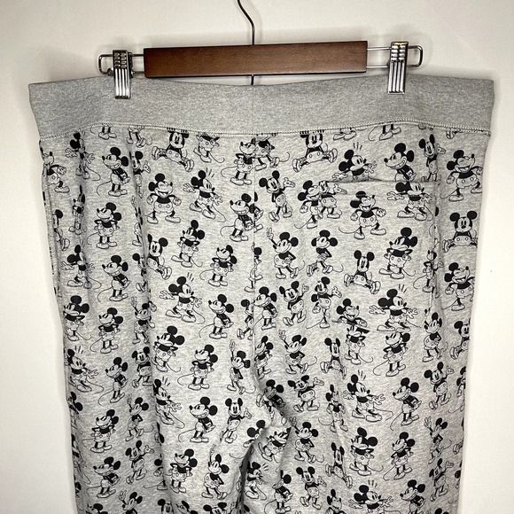 Disney X AE American Eagle Mickey PJ Jogger Pants | Gray and Black | Size XL - Picture 5 of 6